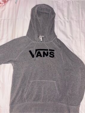 Vans Men’s Gray Hoodie with Black Logo